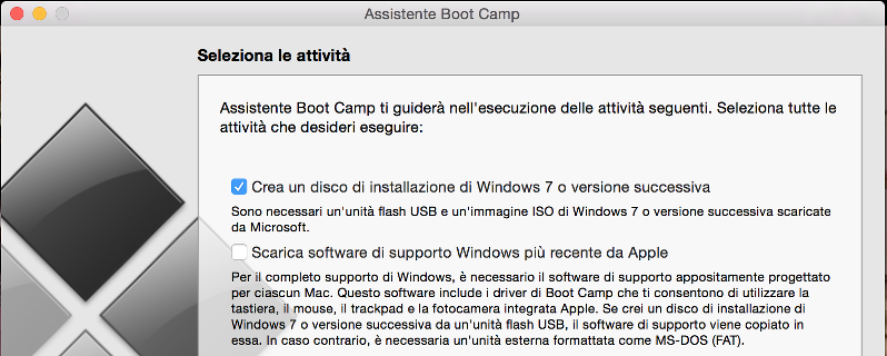 Utilizzo di Boot Camp per installare un secondo sistema operativo